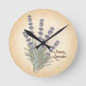 Sweet Lavender Clock Runde Wanduhr (Vorderseite)