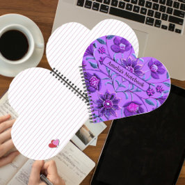 Sweet Lavender Floral Brocade Notizblock