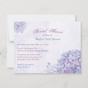 Sweet Lavender Hydrangea Brautparty Einladung