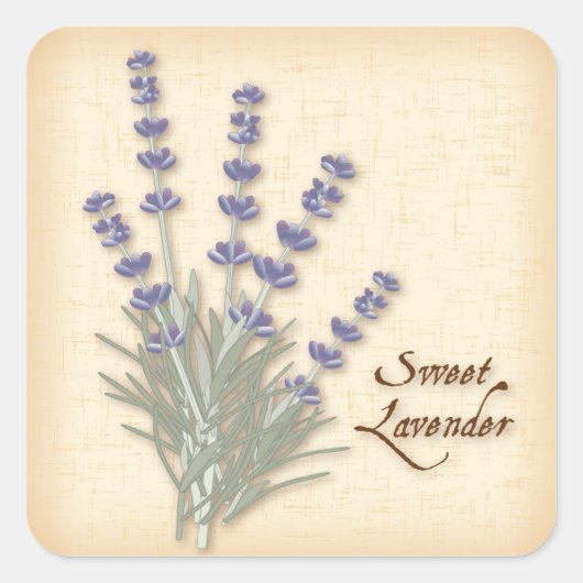 Sweet Lavender Square Sticker (Vorderseite)