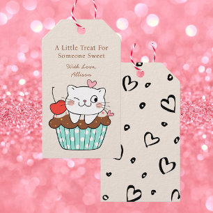 Sweet Leckerei Cupcake Cat Valentinstag Geschenkanhänger