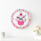 Sweet Leckerei Cupcake Wall Clock Große Wanduhr (Zuhause)