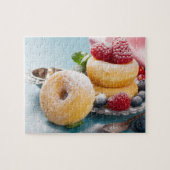 Sweet Leckerei Raspberry Blueberry Dusted Donuts Puzzle (Horizontal)