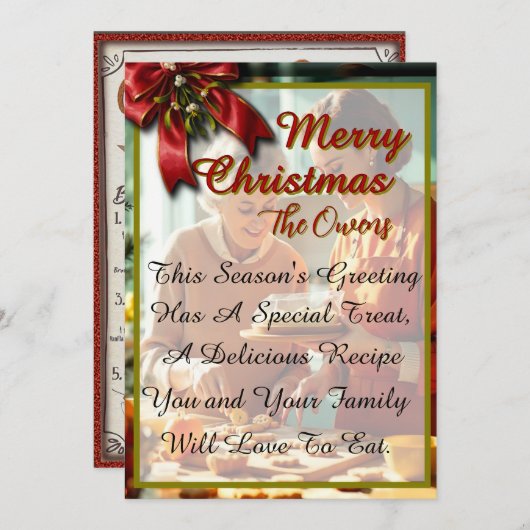 Sweet Leckerei Rezept Weihnachten Grüße (Vorne/Hinten)