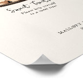 Sweet Leckerei Rustikales neutrales Vintage-Hochze Poster (Ecke)