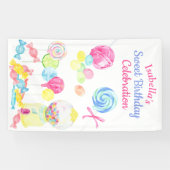 Sweet Leckereien Candy Girl Birthday Lollipop Banner (Horizontal)