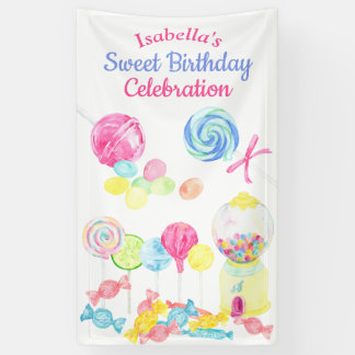 Sweet Leckereien Candy Girl Birthday Lollipop Banner