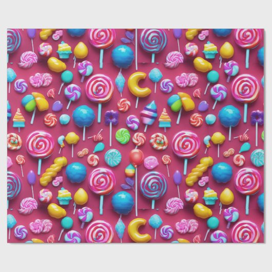 "Sweet Leckereien Candy-Themed Geschenkpapier (Flach)