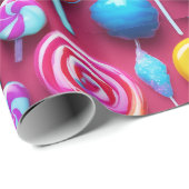 "Sweet Leckereien Candy-Themed Geschenkpapier (Rolleneckpunkt)