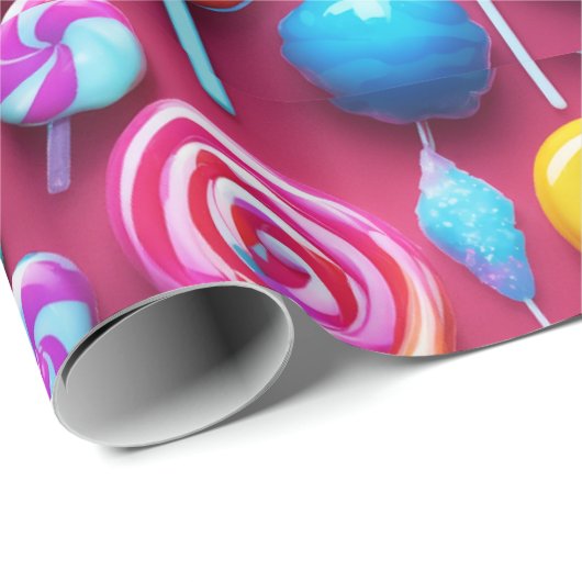 "Sweet Leckereien Candy-Themed Geschenkpapier (Rolleneckpunkt)