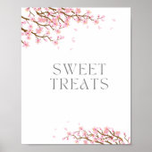 Sweet Leckereien Cherry Blossom Zeichen für Brautp Poster (Vorne)