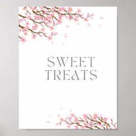 Sweet Leckereien Cherry Blossom Zeichen für Brautp Poster