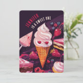 Sweet Leckereien & Delights - Spielerischer erster Einladung (Stehend Vorderseite)