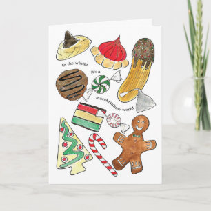 Sweet Leckereien Faltschachtel Weihnachtskarte Ankündigung