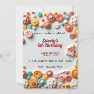 Sweet Leckereien Feier Geburtstag Einladung
