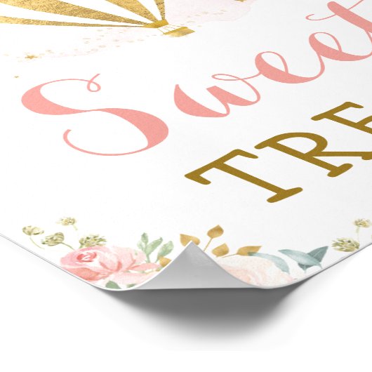 Sweet Leckereien / Floral Hot Air Ballon Erlebnis Poster (Ecke)
