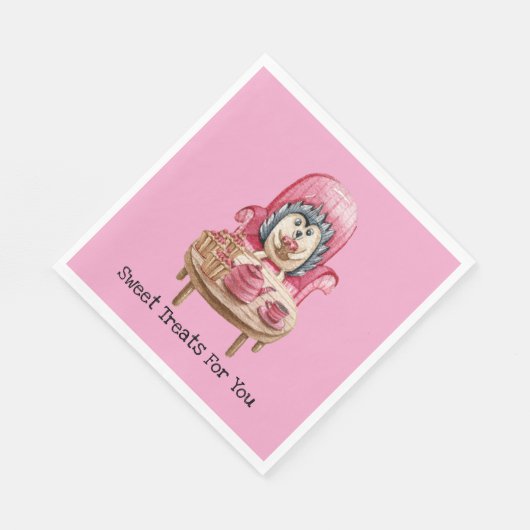 Sweet Leckereien für Sie - Porcupine Paper Napkin Serviette (Ecke)