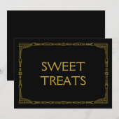 "Sweet Leckereien" Gold Art Deco Stil Hochzeitszei (Vorne/Hinten)