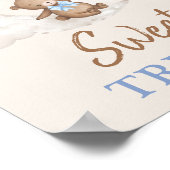 Sweet Leckereien Moon Teddy Bär Blue Brown Balloon Poster (Ecke)