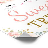 Sweet Leckereien / Niedliches Kaninchen Blush Gold Poster (Ecke)