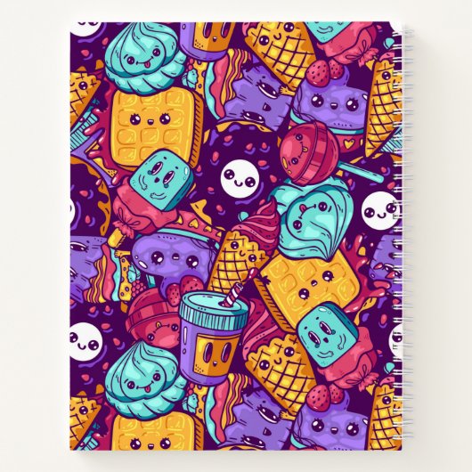 Sweet-Leckereien-Notebook Notizblock (Rückseite)