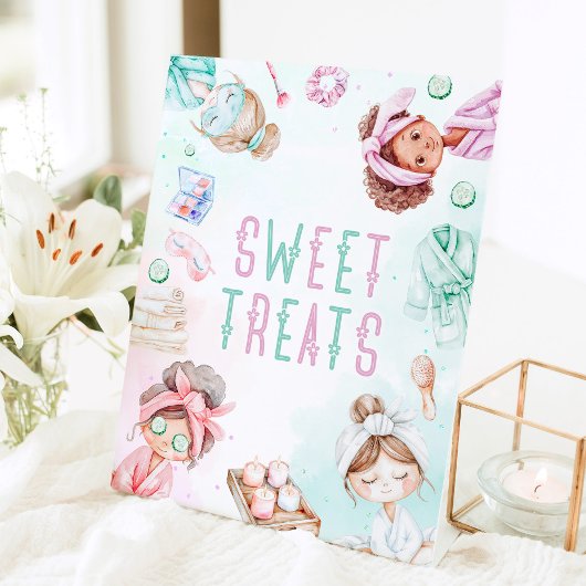 Sweet Leckereien Pamper Party Kinder Wellness-Cent Sockelschild