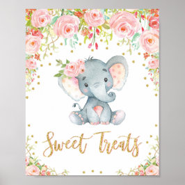 Sweet Leckereien signieren Girl Elephant Baby Dusc Poster