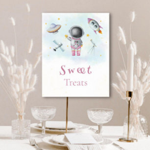 Sweet Leckereien Space Mädchen Astronaut Rosa Rake Poster
