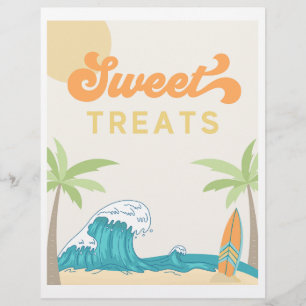 Sweet Leckereien Surf Party Sign   Surf-Zeichen
