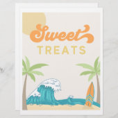 Sweet Leckereien Surf Party Sign | Surf-Zeichen (Vorne/Hinten)