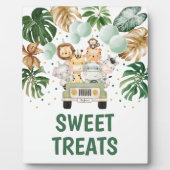 Sweet Leckereien Tropical Safari Tiere Party Zeich Fotoplatte (Vorderseite)