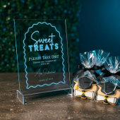 Sweet Leckereien Wavy Arch Blue Neon Graduation Pa Acrylschild