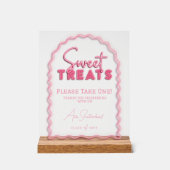 Sweet Leckereien Wavy Arch Pink Neon Graduation Pa Acrylschild (Vorderseite)