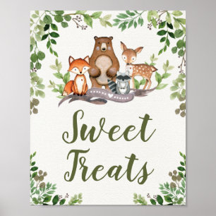 Sweet Leckereien Woodland Forest Baby Duwer Favori Poster
