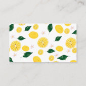 Sweet lemon Babydusche Windeln Raffle Begleitkarte (Rückseite)