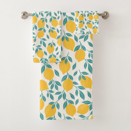 Sweet Lemon Branches Muster Badhandtuch Set (Insitu)