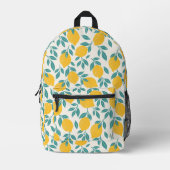 Sweet Lemon Branches Muster Bedruckter Rucksack (Vorderseite)