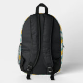 Sweet Lemon Branches Muster Bedruckter Rucksack (Rückseite)