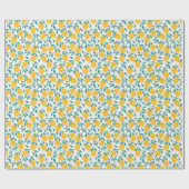 Sweet Lemon Branches Muster Geschenkpapier (Flach)