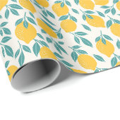 Sweet Lemon Branches Muster Geschenkpapier (Rolleneckpunkt)