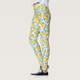 Sweet Lemon Branches Muster Leggings