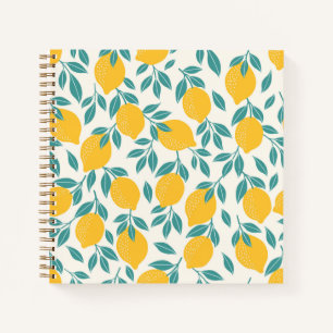 Sweet Lemon Branches Muster Notizblock