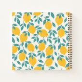 Sweet Lemon Branches Muster Notizblock (Rückseite)