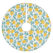 Sweet Lemon Branches Muster Polyester Weihnachtsbaumdecke (Vorderseite)