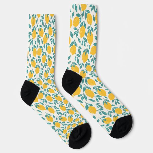 Sweet Lemon Branches Muster Socken (Rechts)