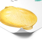 Sweet Lemon Citrus Fruit Baby Dusche Willkommen Poster (Ecke)