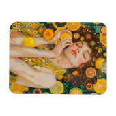Sweet Lemon Dreams Klimt Style AI Magnet (Horizontal)