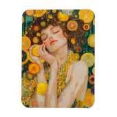 Sweet Lemon Dreams Klimt Style AI Magnet (Vertikal)