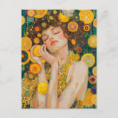 Sweet Lemon Dreams Klimt Style AI Postkarte (Vorderseite)