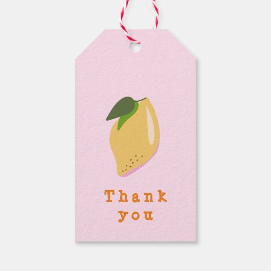 Sweet Lemon Two-tti Fruity Vielen Dank Geschenkanhänger (Rückseite)